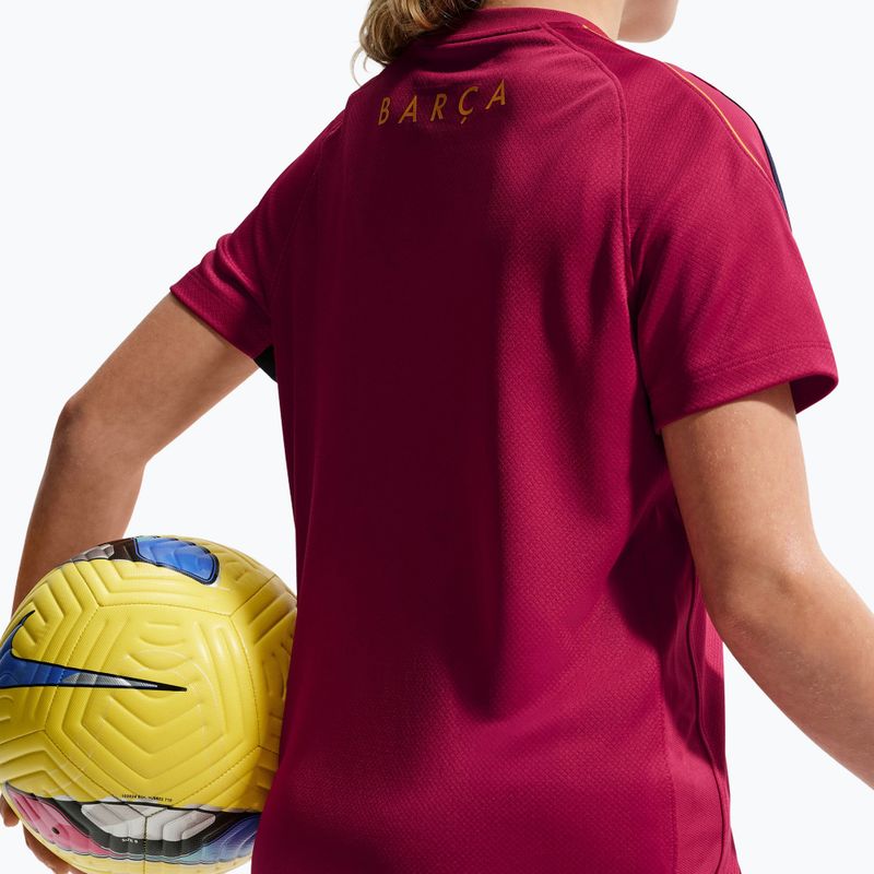 Футболка футбольна дитяча Nike FC Barcelona Strike Dri-Fit noble red/blackened blue 7
