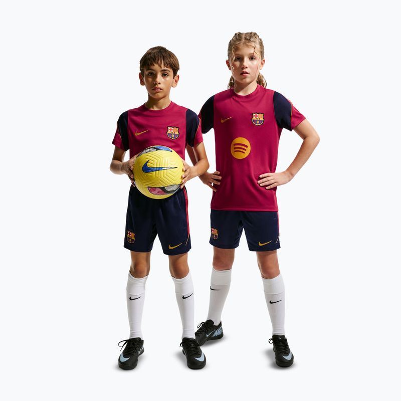 Шорти футбольні дитячі Nike FC Barcelona Strike blackened blue/noble red/mineral yellow 2