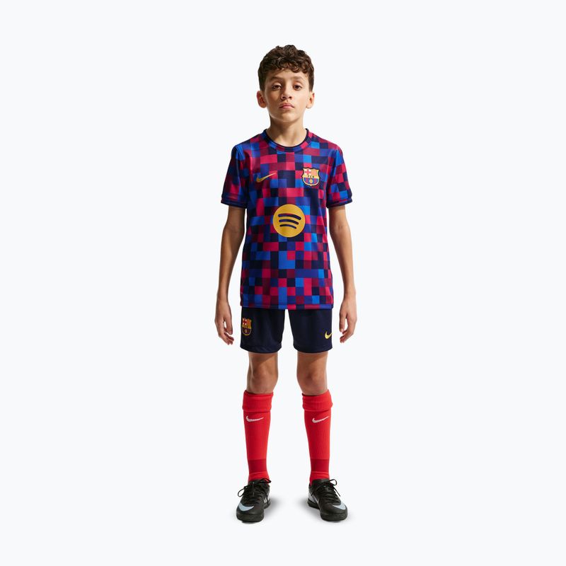 Футболка футбольна дитяча Nike FC Barcelona Dri-Fit Pre-Match noble red/mineral yellow 3