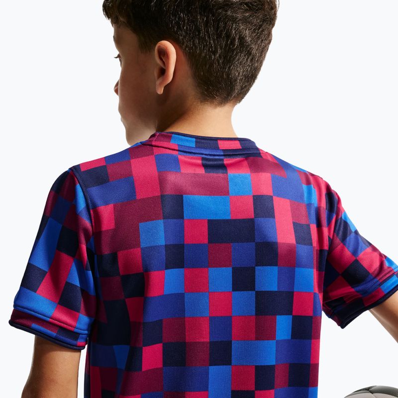 Футболка футбольна дитяча Nike FC Barcelona Dri-Fit Pre-Match noble red/mineral yellow 7
