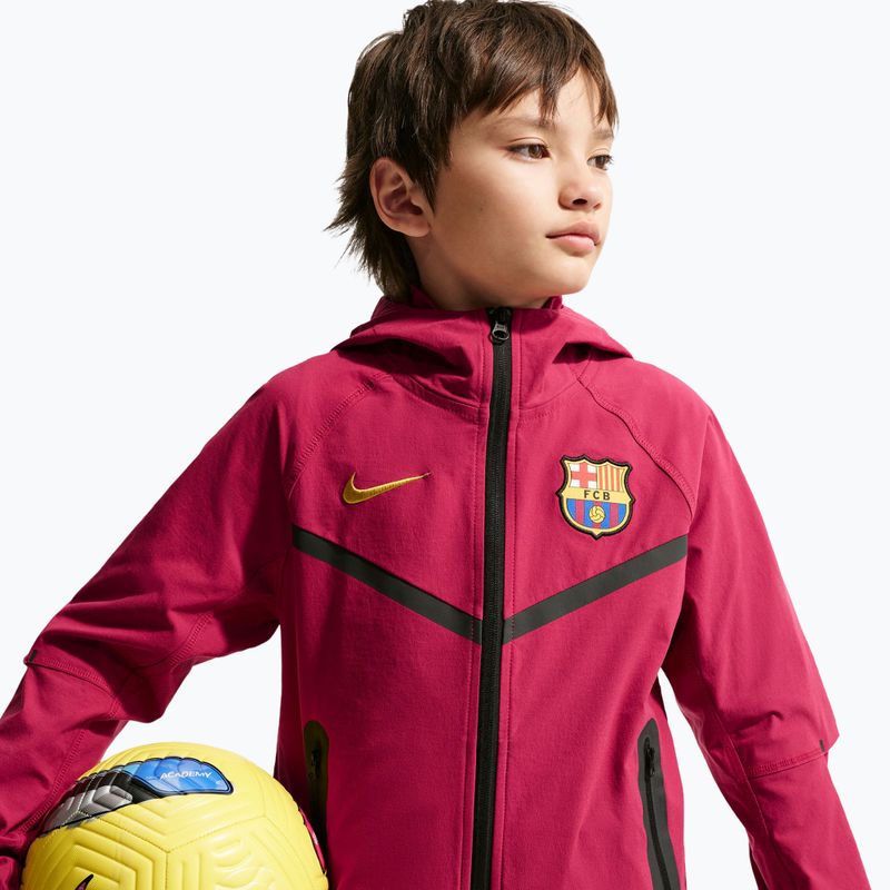Дитяча футбольна куртка Nike FC Barcelona Tech Full Zip noble red/black/mineral yellow 4
