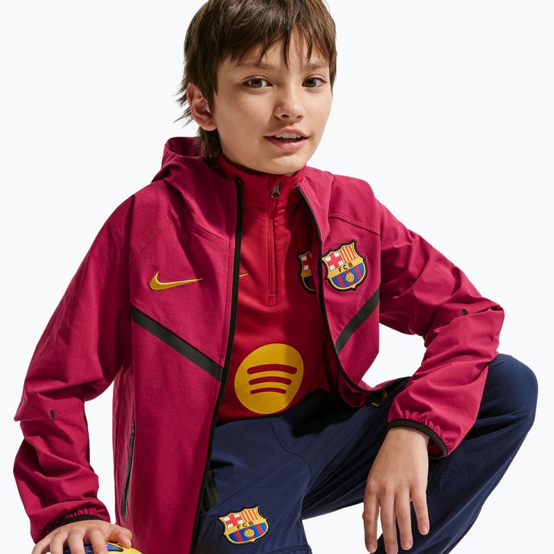 Дитяча футбольна куртка Nike FC Barcelona Tech Full Zip noble red/black/mineral yellow 6
