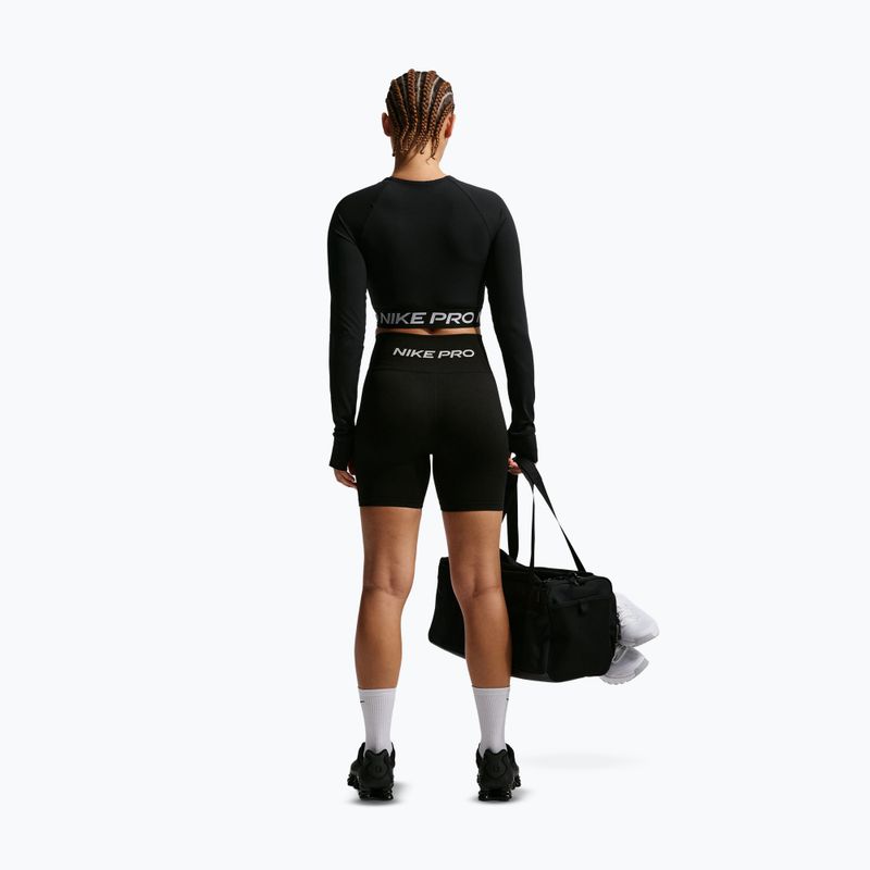 Шорти для тренувань жіночі Nike Pro Seamless High Waisted Biker 5" black/white 3