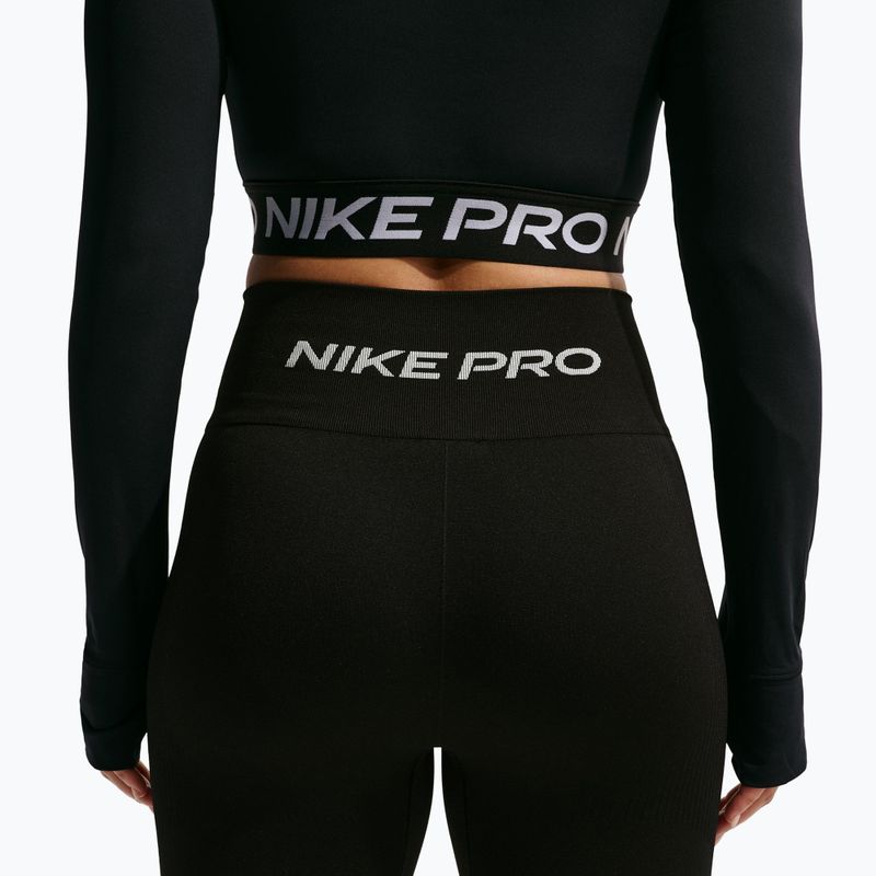 Шорти для тренувань жіночі Nike Pro Seamless High Waisted Biker 5" black/white 6