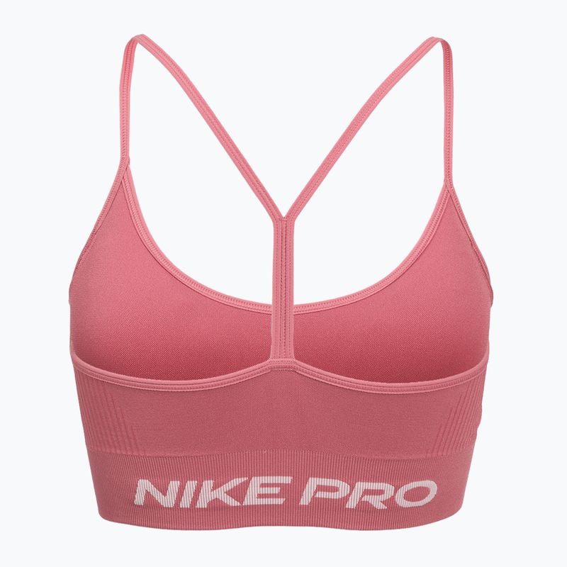 Бюстгальтер для тренувань Nike Pro Seamless Light Support peony/white 2