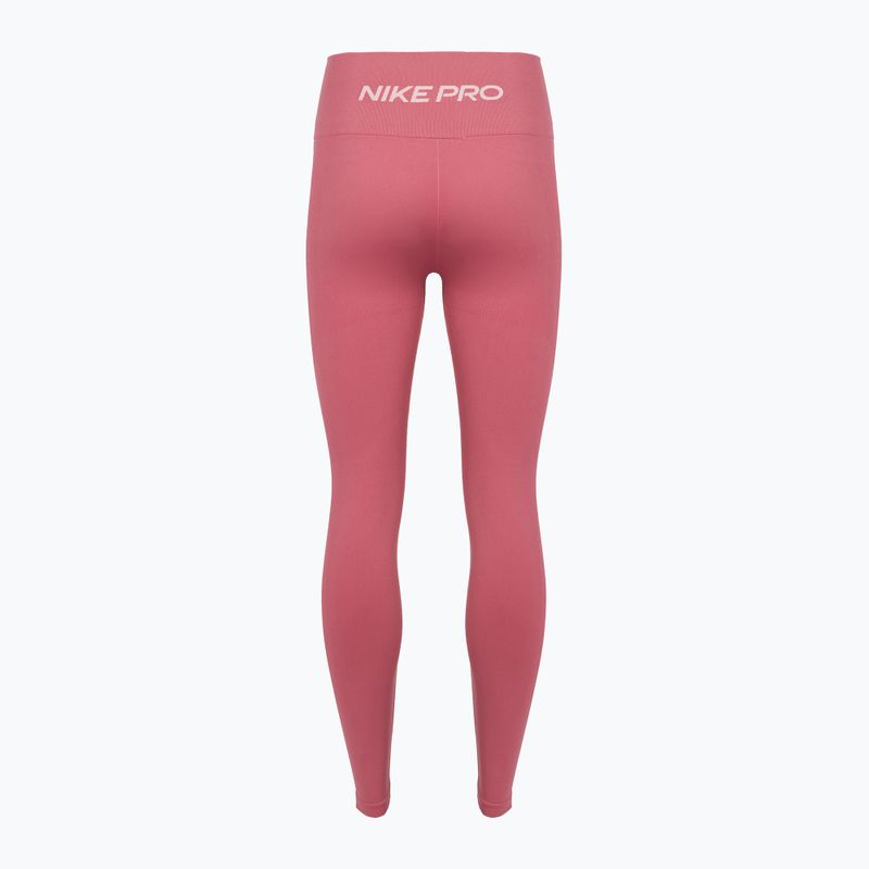 Жіночі легінси Nike Pro Seamless рожевий півонія/білий 2