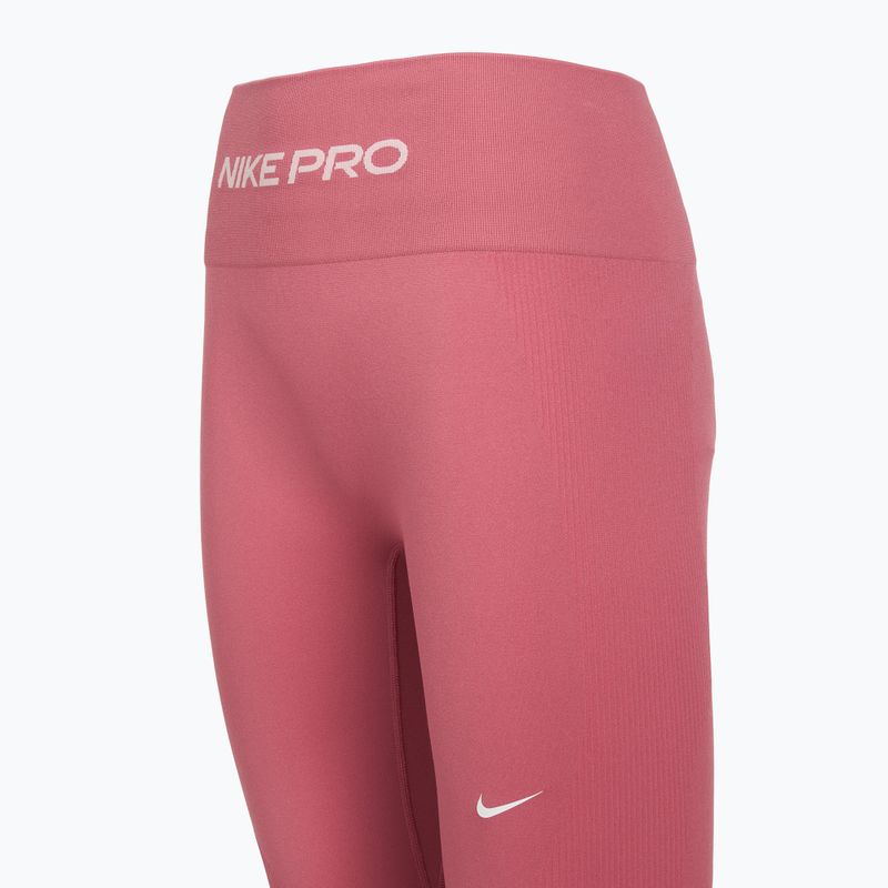 Жіночі легінси Nike Pro Seamless рожевий півонія/білий 3