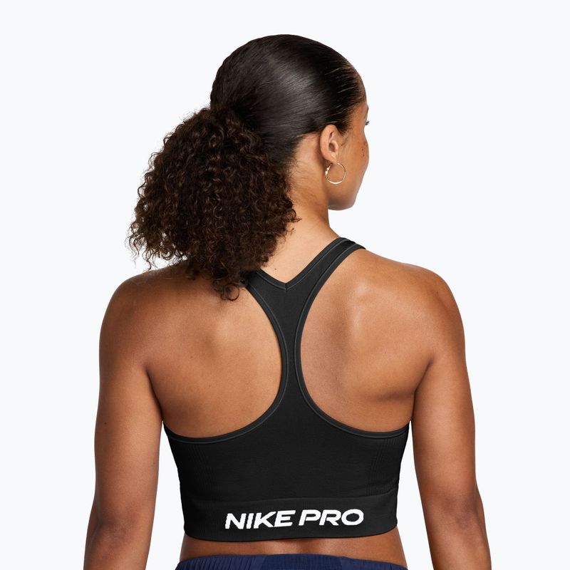 Футболка для тренувань жіноча Nike Pro Seamless Dri-Fit black/white 2