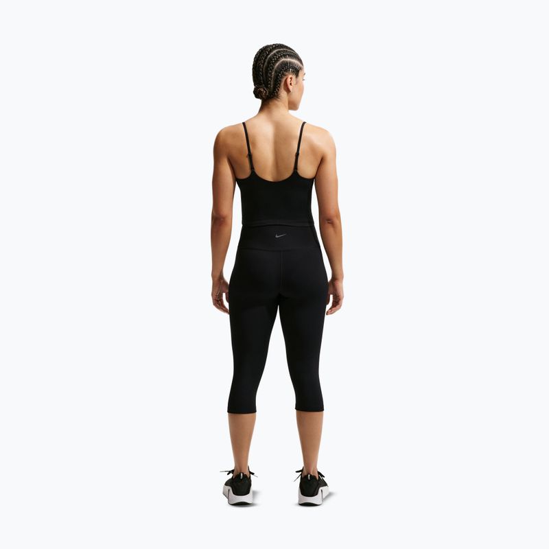 Жіноча тренувальна футболка Nike One Medium Support чорний/білий 3