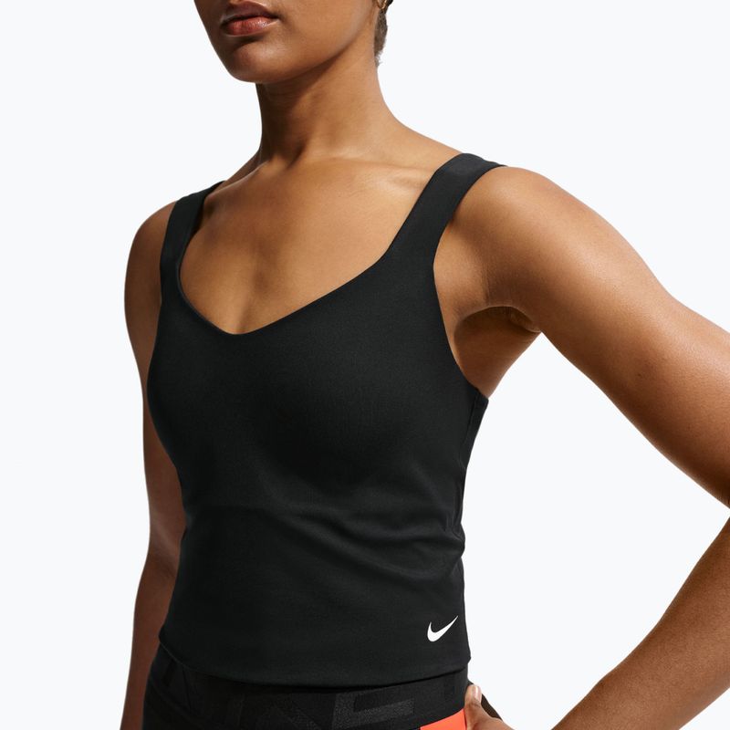 Футболка для тренувань жіноча Nike Pro Sculpt Medium Support Padded Tank black/white 4