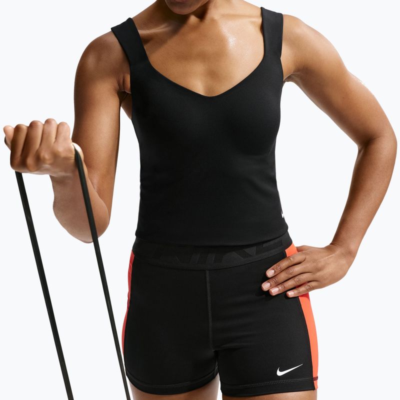 Футболка для тренувань жіноча Nike Pro Sculpt Medium Support Padded Tank black/white 6