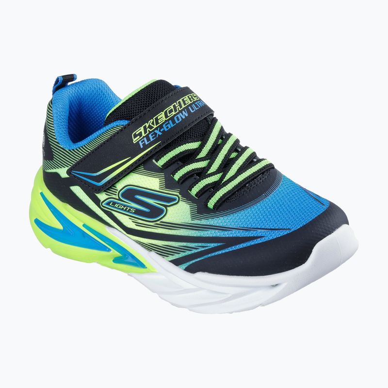 Кросівки дитячі SKECHERS Flex-Glow Ultra black/blue/lime 9