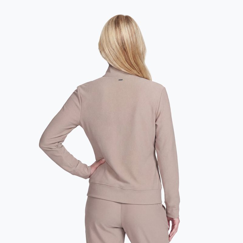 Кофта жіноча SKECHERS GO Luxe Rib Everyday Full Zip taupe/brown 2