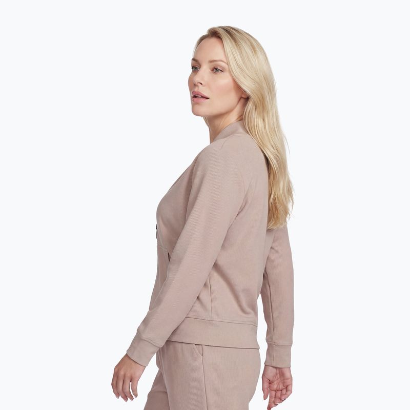 Кофта жіноча SKECHERS GO Luxe Rib Everyday Full Zip taupe/brown 3