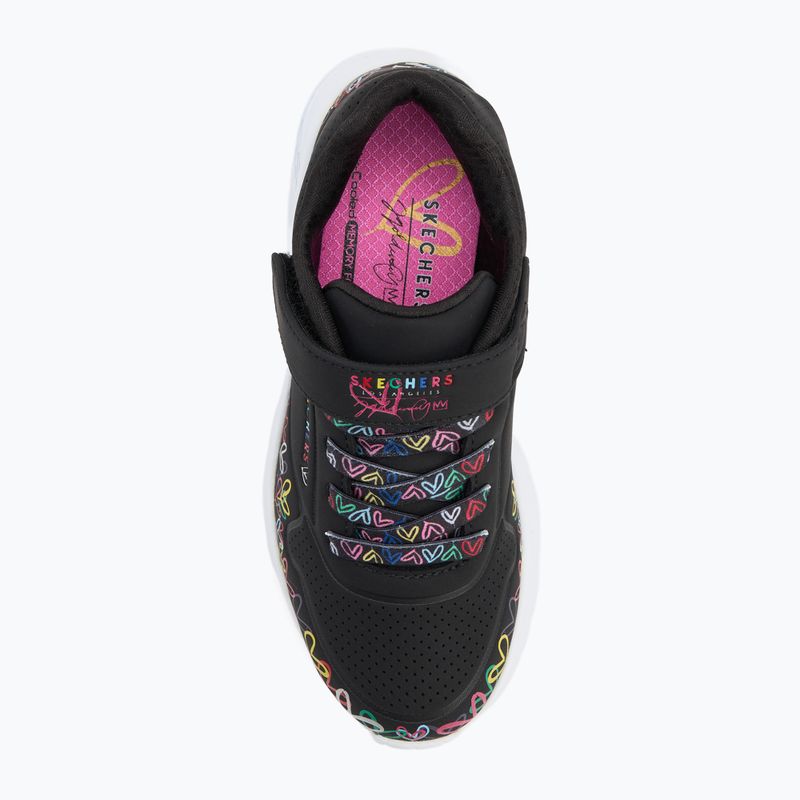 Кросівки дитячі SKECHERS Uno Lite Heart Craze black/multi 5
