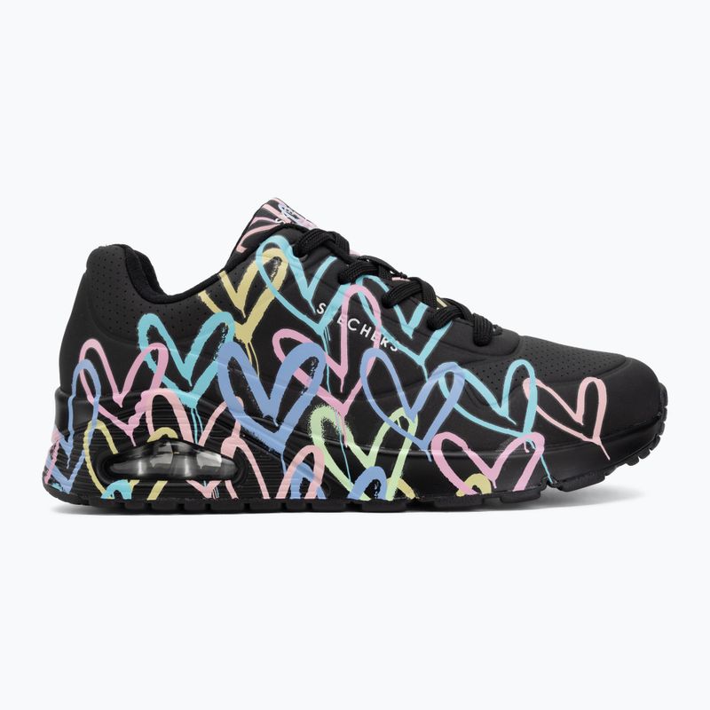 Кросівки жіночі SKECHERS JGoldcrown Uno Spread The Love black 2