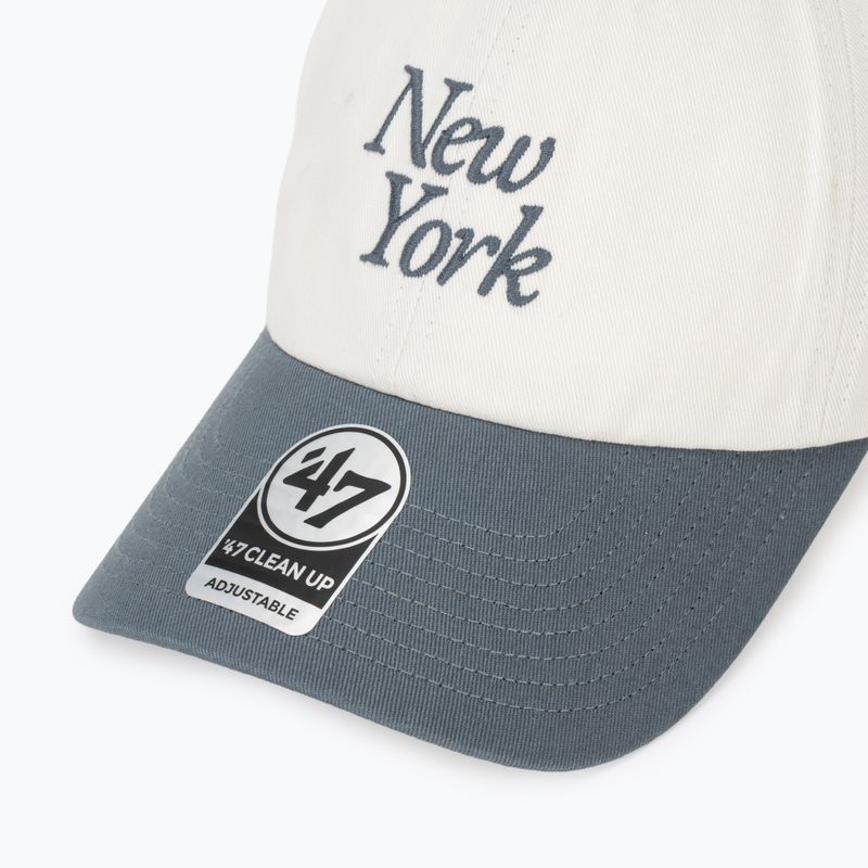 Кепка 47 Brand MLB New York Yankees Foundation Script TT CLEAN UP sandstone 3