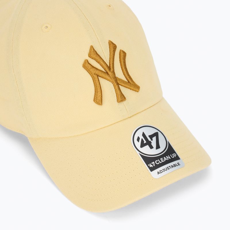 Кепка 47 Brand MLB New York Yankees CLEAN UP butter 3