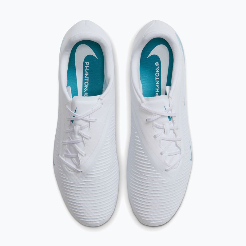 Кросівки футбольні чоловічі Nike Phantom 6 Low Academy FG/MG white/white/dusty cactus 4