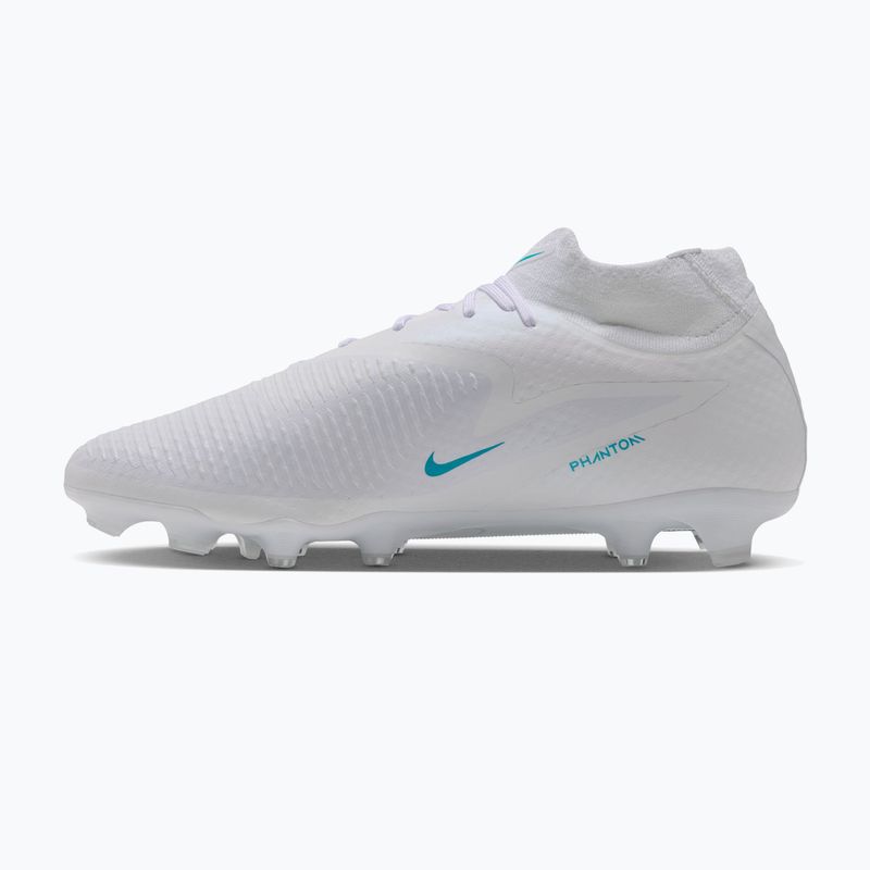 Кросівки футбольні чоловічі Nike Phantom 6 High Academy FG/MG white/white/dusty cactus 2