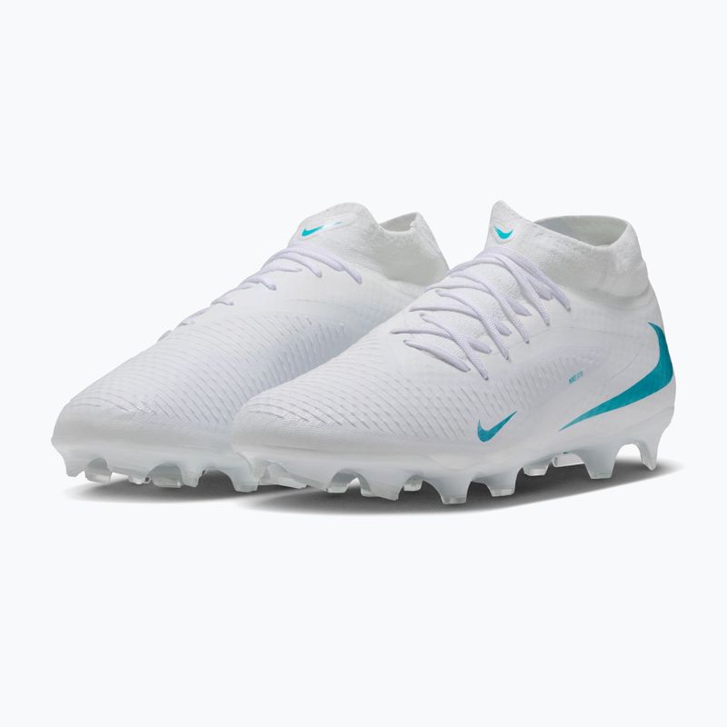Кросівки футбольні чоловічі Nike Phantom 6 High Academy FG/MG white/white/dusty cactus 3