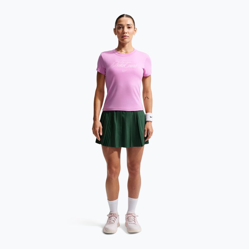 Футболка для тенісу жіноча Nike Court Heritage light magenta/pink foam 2