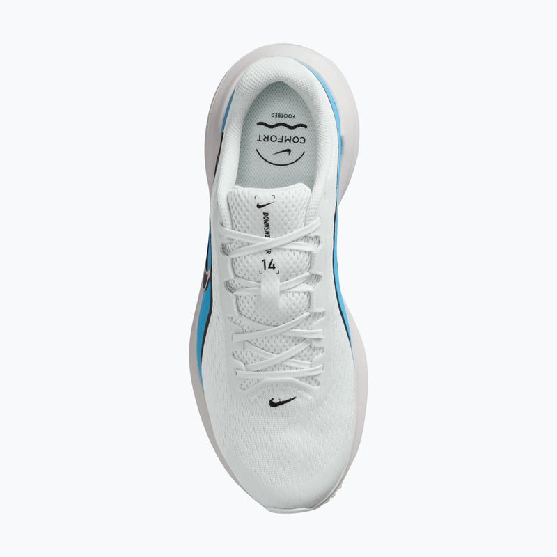 Кросівки для бігу чоловічі Nike Downshifter 14 off white/light current blue/black 4