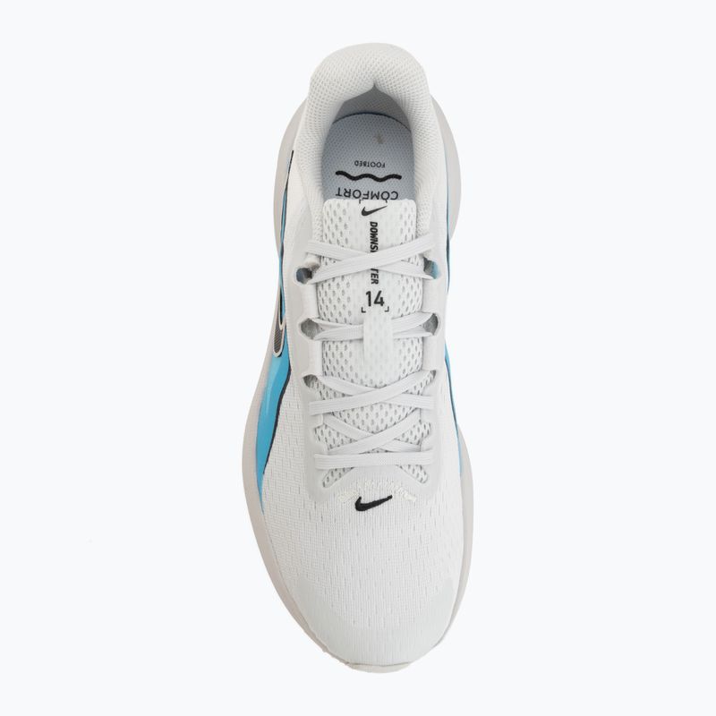 Кросівки для бігу чоловічі Nike Downshifter 14 off white/light current blue/black 5