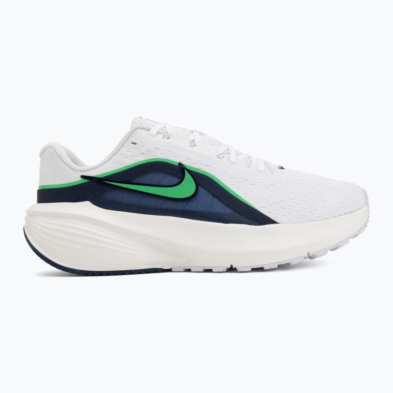 Кросівки для бігу чоловічі Nike Downshifter 14 white/midnight navy/green spark 2
