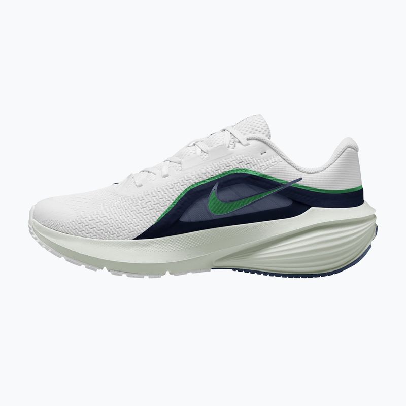 Кросівки для бігу чоловічі Nike Downshifter 14 white/midnight navy/green spark 2