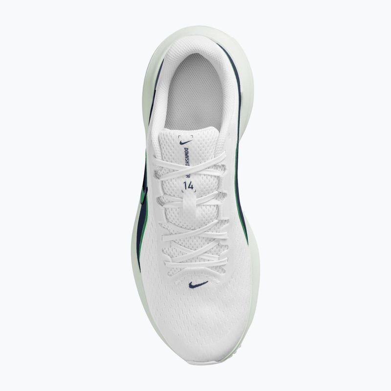 Кросівки для бігу чоловічі Nike Downshifter 14 white/midnight navy/green spark 4