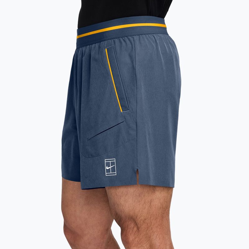 Шорти тенісні чоловічі Nike Court Dri-Fit Advantage 6" new slate/laser orange/white 3