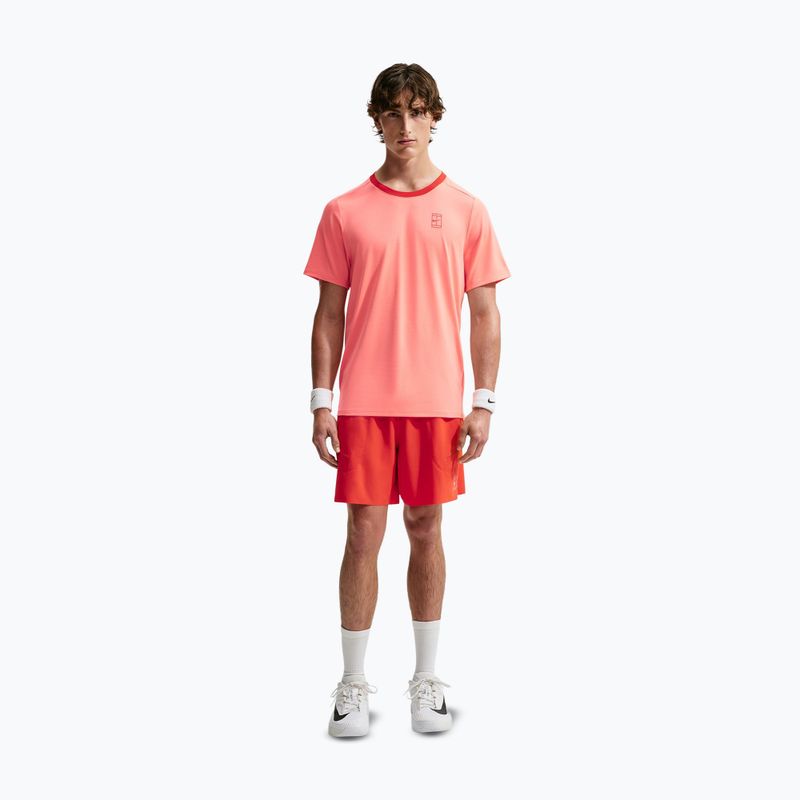 Футболка чоловіча Nike Court Dri-Fit Advantage atomic pink/picante red/picante red 2