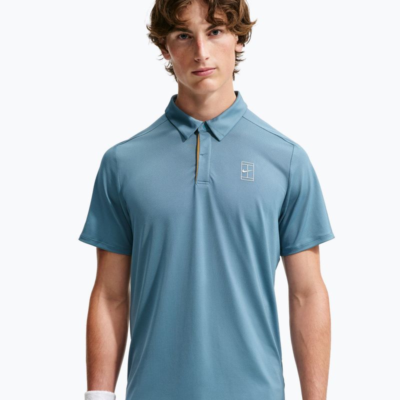 Чоловіча тенісна футболка поло Nike Court Dri-Fit Advantage smokey blue/white 4