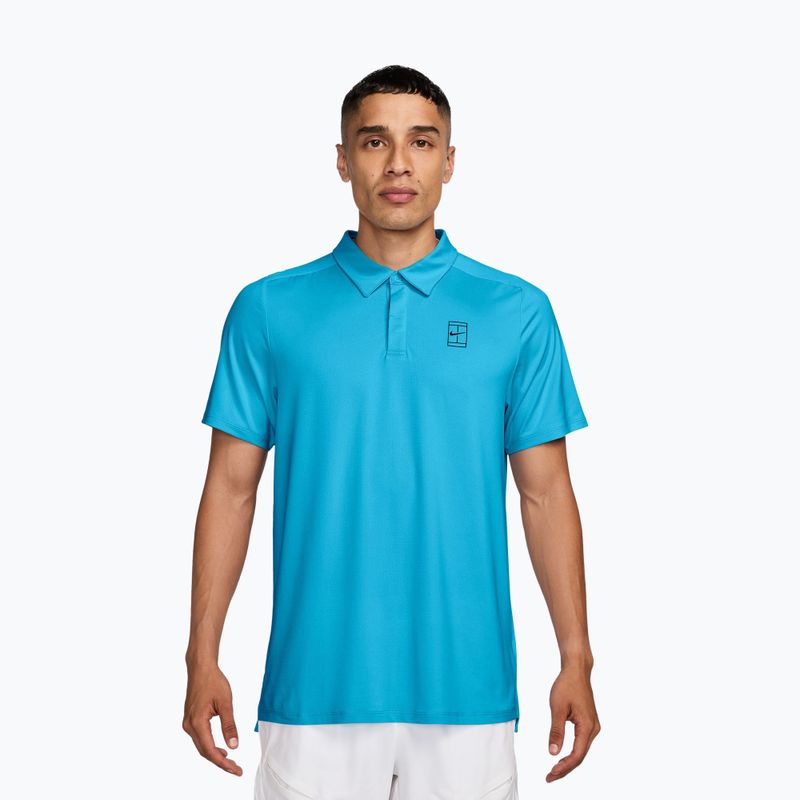 Чоловіча тенісна футболка поло Nike Court Dri-Fit Advantage baltic blue/black