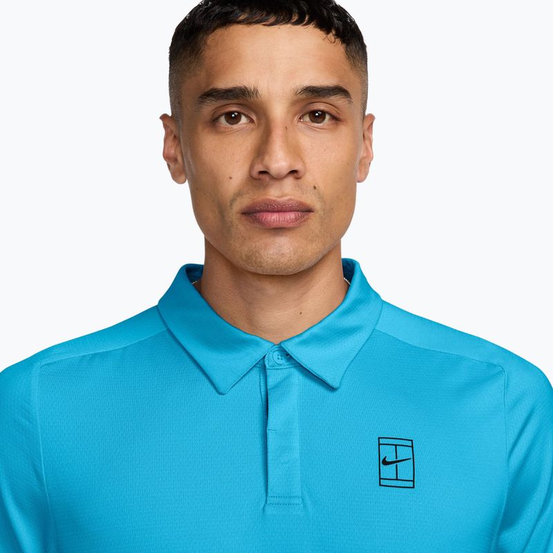 Чоловіча тенісна футболка поло Nike Court Dri-Fit Advantage baltic blue/black 3