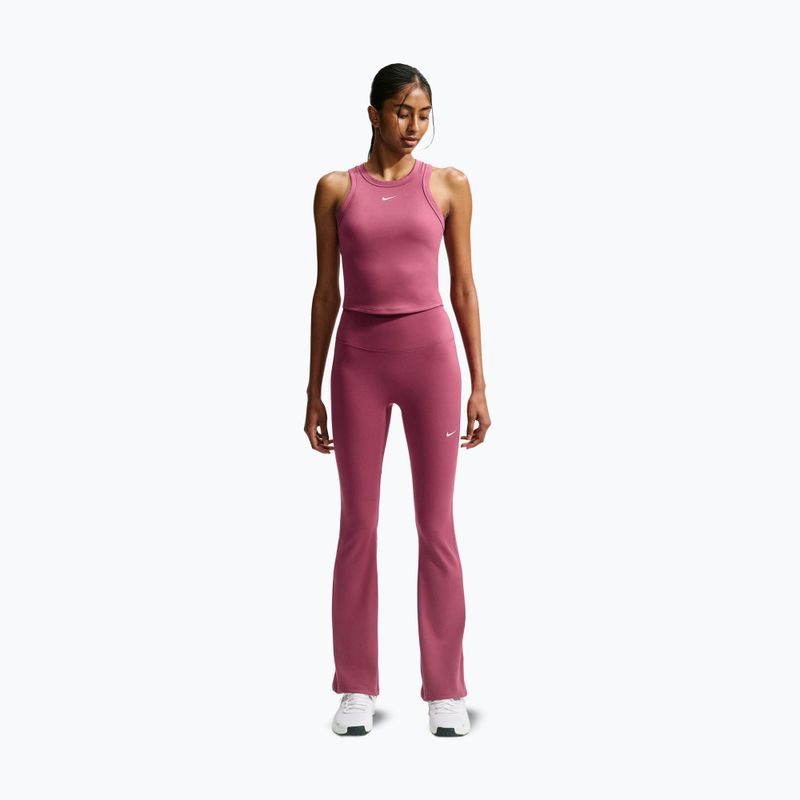 Легінси для тренувань жіночі Nike One pink smoke/white 8