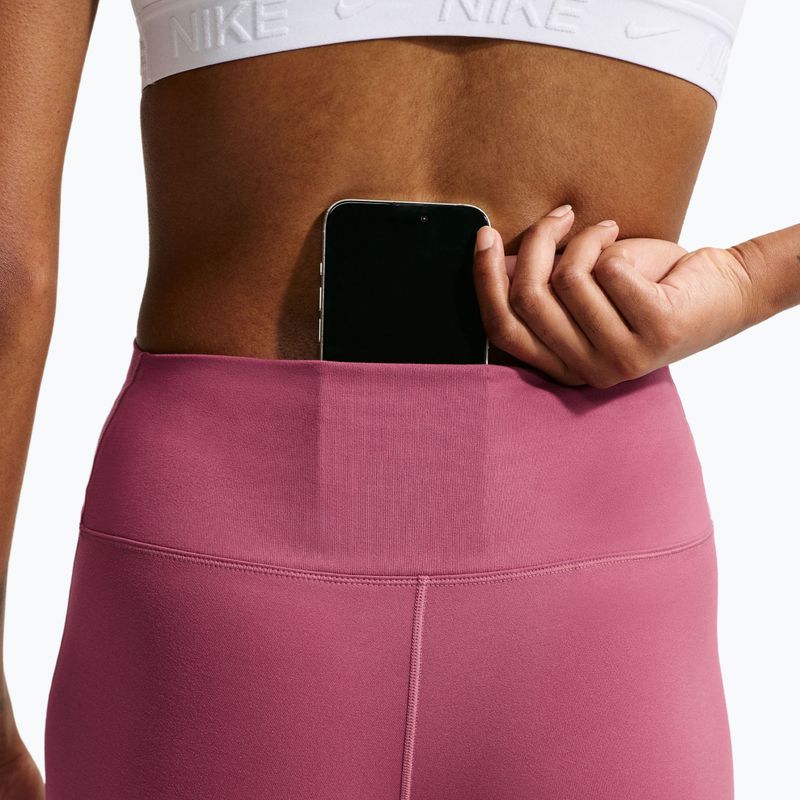 Легінси для тренувань жіночі Nike One pink smoke/white 6