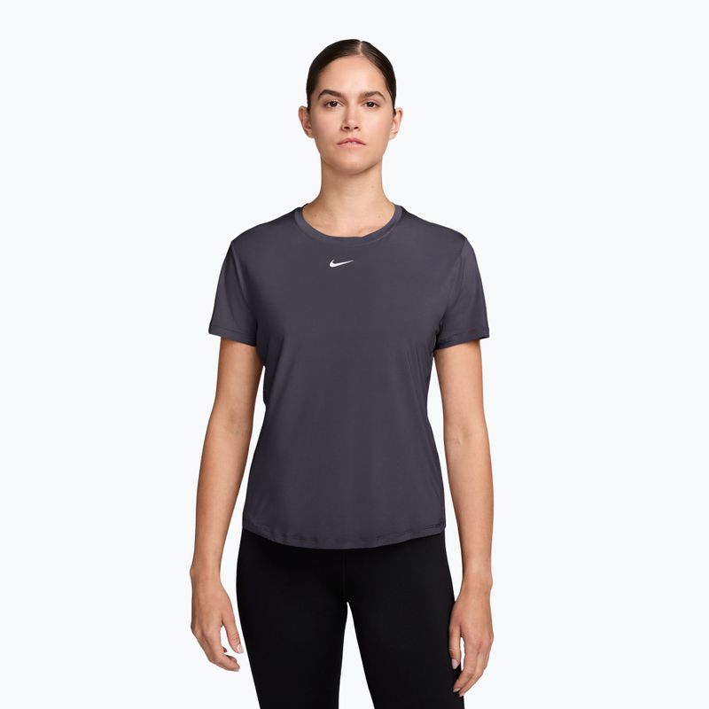 Футболка жіноча Nike One Classic Dri-Fit SS gridiron/white