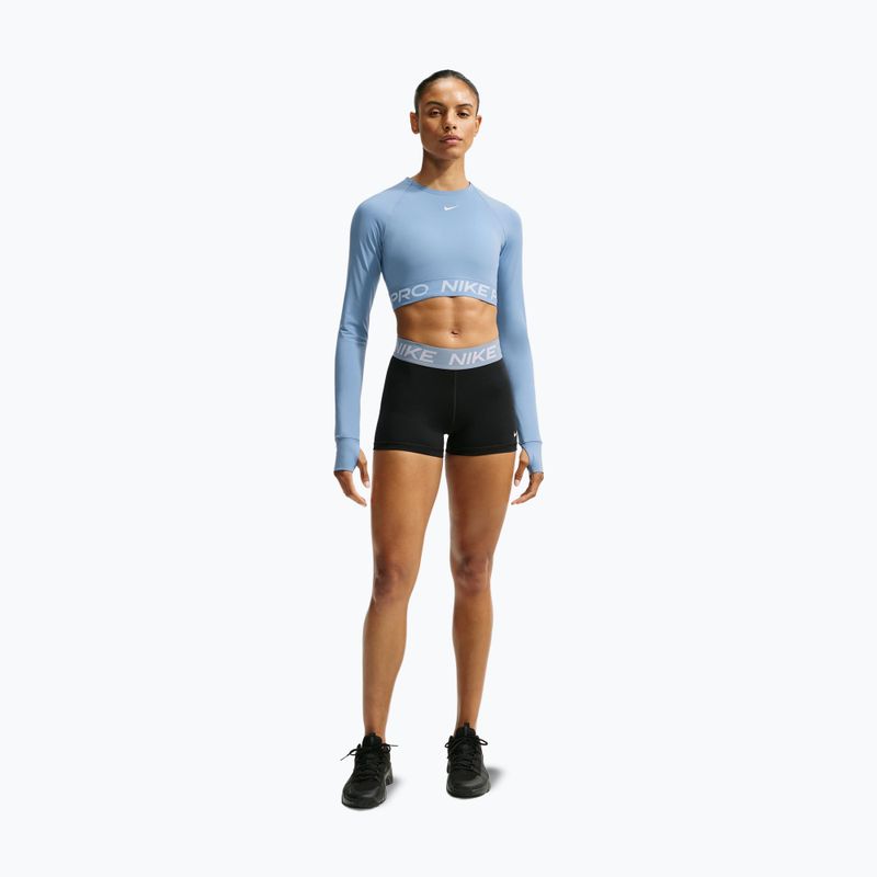Лонгслів жіночий Nike Pro work blue/white 7