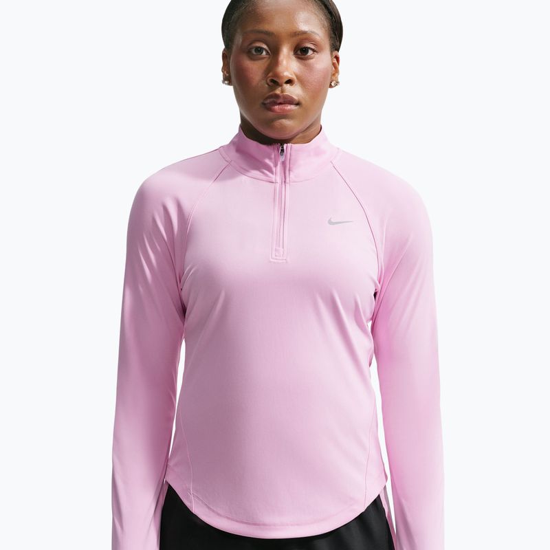 Кофта для бігу жіноча Nike Tempo Dri-Fit 1/4 Zip pink rise 4