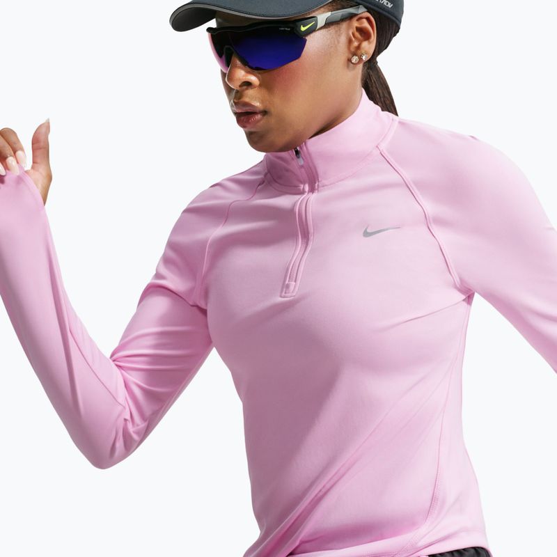 Кофта для бігу жіноча Nike Tempo Dri-Fit 1/4 Zip pink rise 6