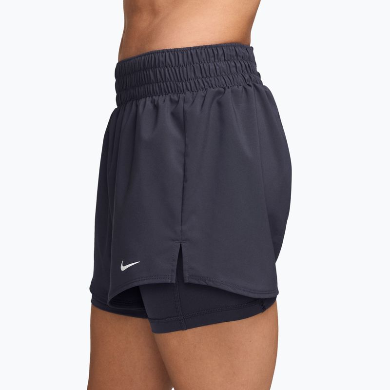 Шорти жіночі Nike One Dri-Fit High-Waisted 3" 2In1 gridiron/white 3