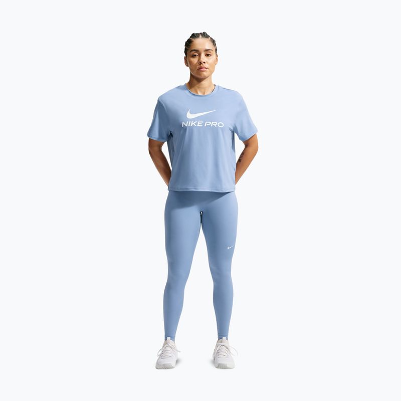 Легінси жіночі Nike Pro work blue/white 2