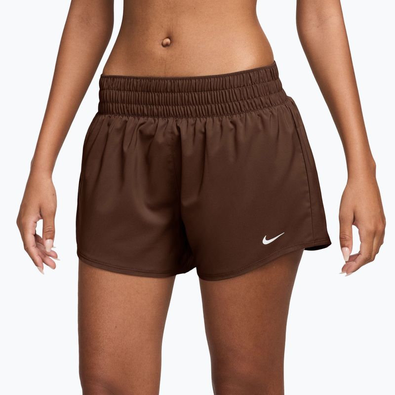 Шорти жіночі Nike One Dri-Fit 3" cacao wow/white
