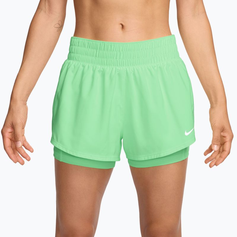 Шорти для тренувань жіночі Nike One cucumber calm/white