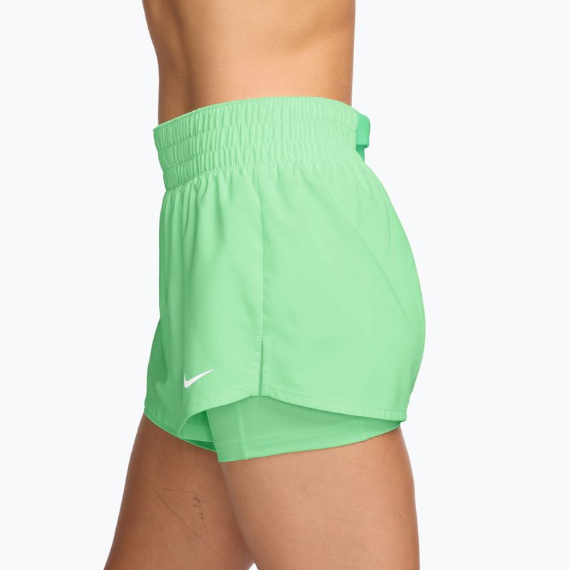Шорти для тренувань жіночі Nike One cucumber calm/white 3