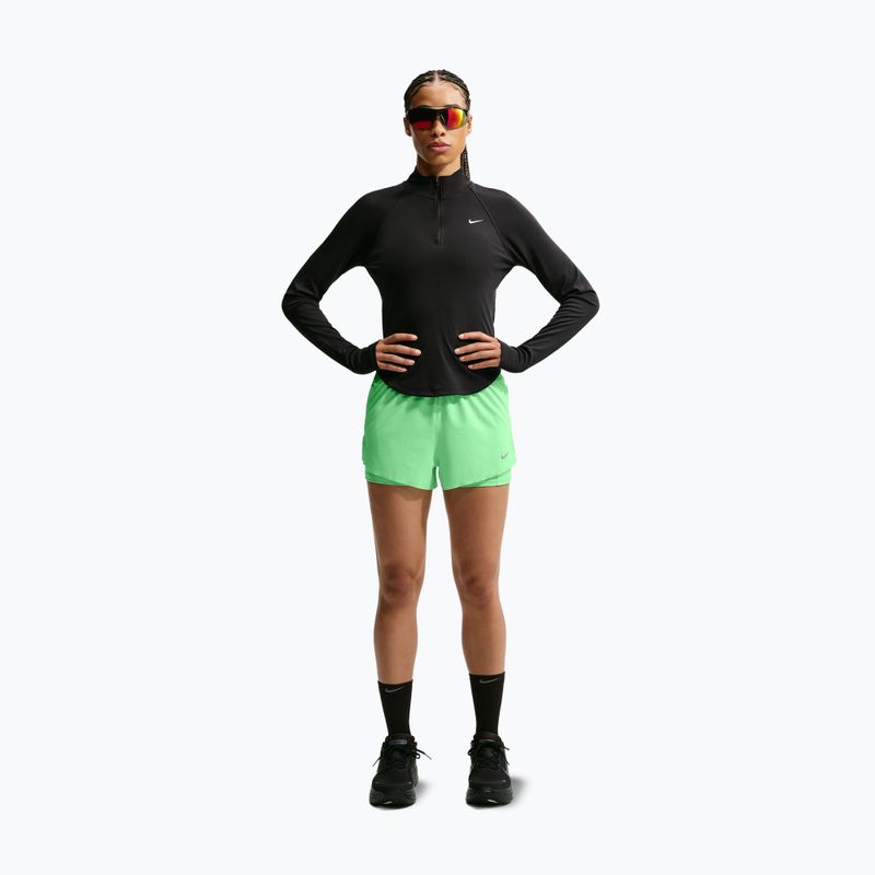 Шорти для бігу жіночі Nike Swift Mid-Rise 2in1 illusion green 2