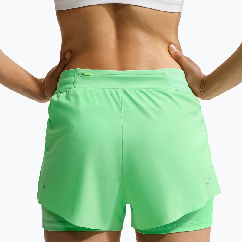 Шорти для бігу жіночі Nike Swift Mid-Rise 2in1 illusion green 6