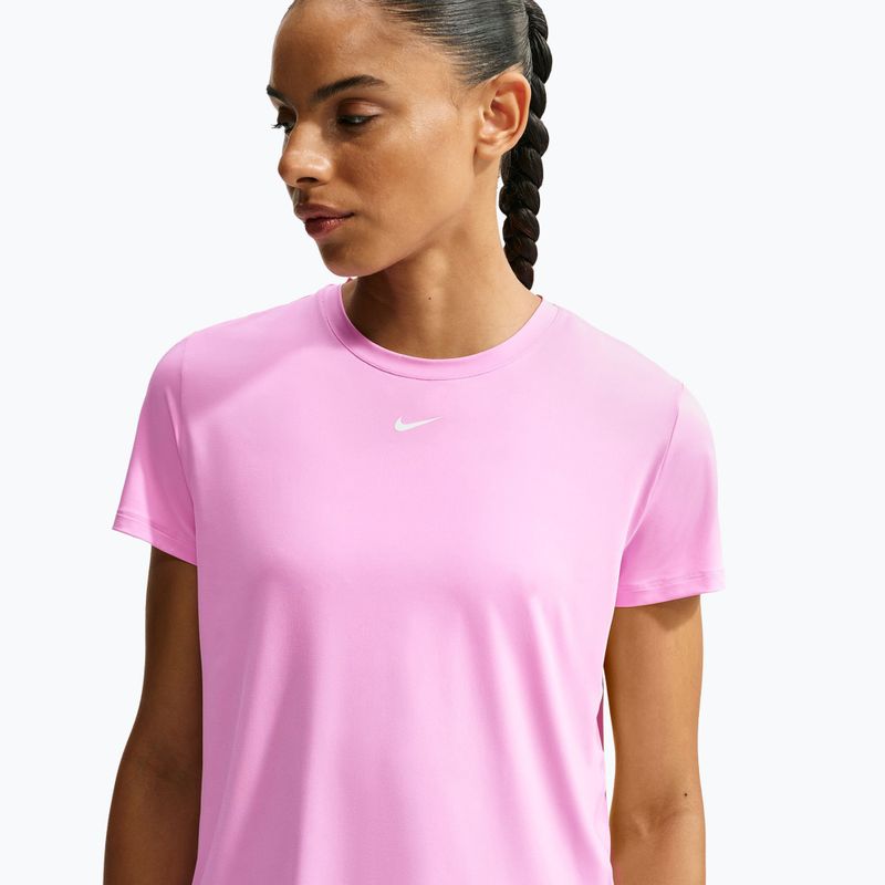 Футболка для тренувань жіноча Nike One Classic pink rise/white 4